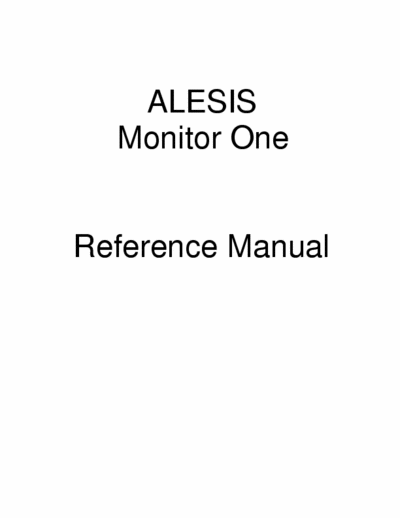 Alesis Monitor One Passive Studio Monitors